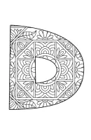 Alfabet mandala kleurplaat 4